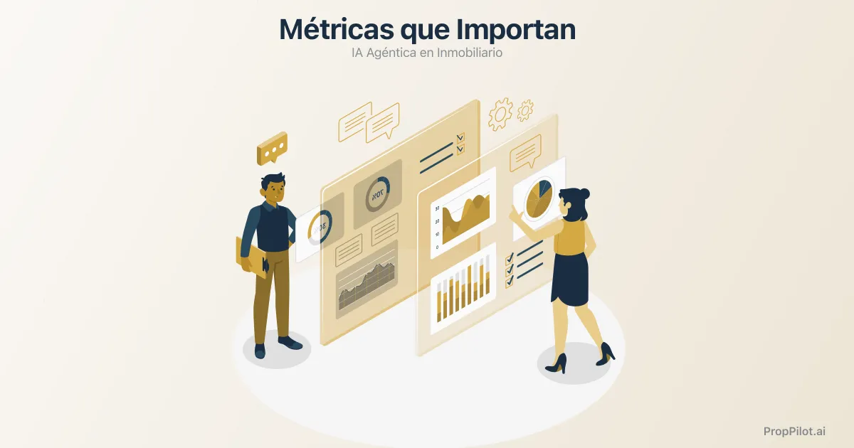 IA agéntica en inmobiliario: métricas que importan (y las que no)