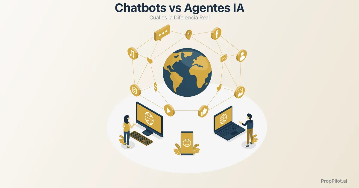 Chatbots vs agentes de IA: cuál es la diferencia real