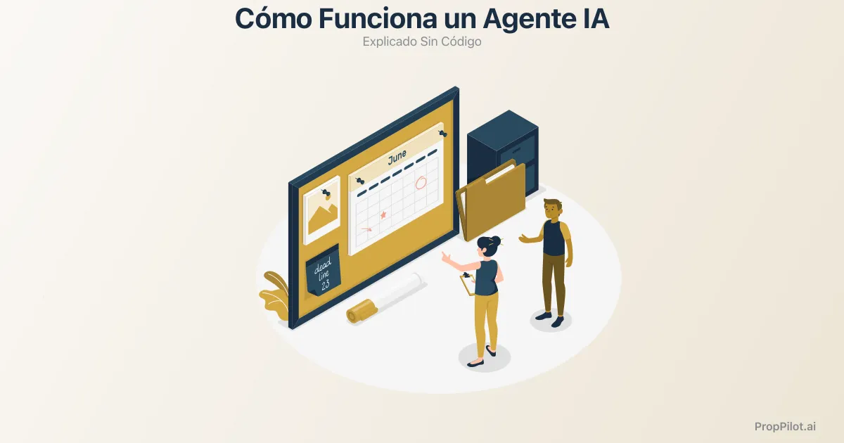 Cómo funciona un agente de IA por dentro (explicado sin código)