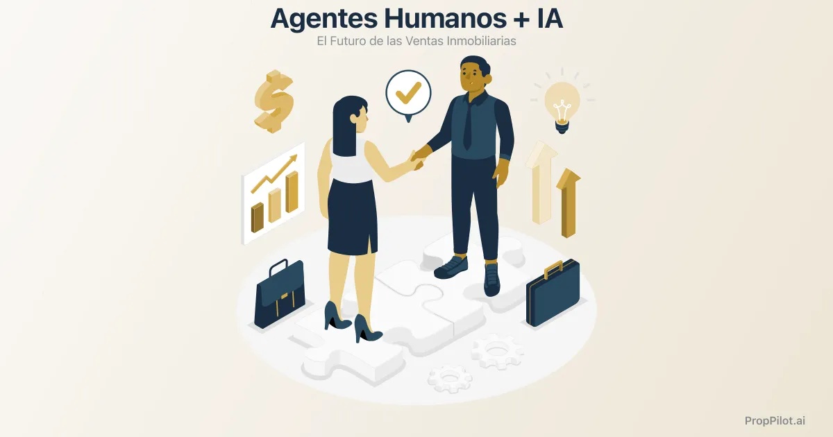 El futuro de las ventas inmobiliarias: agentes humanos + agentes de IA